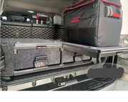 Slide Kitchen Drawer Systems For Toyota 4Runner by Forza Performance  Simplify the storage and organization of equipment and valuables. These lockable drawers with integrated deck and faceplates were designed specifically for the Toyota 4Runner. Hide the contents from prying eyes, while creating a more convenient and easily accessible storage space in your car. Designed solidly for tough for both on and off-road travel.