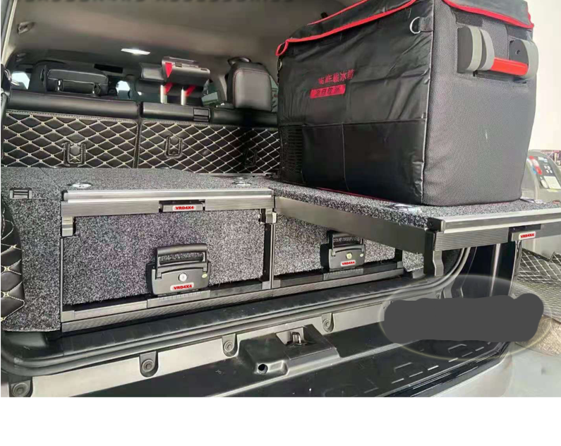 Slide Kitchen Drawer Systems For Toyota 4Runner by Forza Performance  Simplify the storage and organization of equipment and valuables. These lockable drawers with integrated deck and faceplates were designed specifically for the Toyota 4Runner. Hide the contents from prying eyes, while creating a more convenient and easily accessible storage space in your car. Designed solidly for tough for both on and off-road travel.