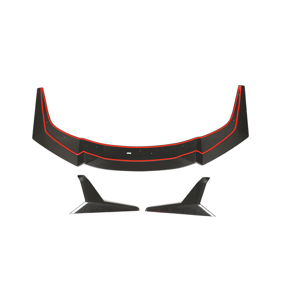 Dry Carbon Front Lip For Lamborghini Huracan LP610-4 Coupe 2 Door 2014-2016  Set include: Front Lip Material: Dry Carbon  NOTE: Professional installation is required during installation.