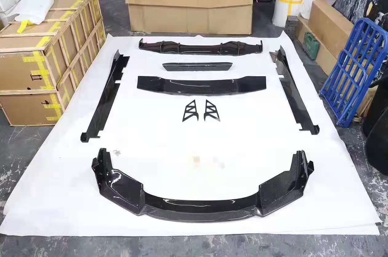 Huracan LP610 LP580 DMC Style Carbon Fiber Car Bumper Lip Side Skirts Rear Diffuser Spoiler Body kit For Lamborghini Huracan