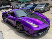 488GTB FRP+CF Material Mansory Style Front Rear Bumper Spoiler Side Skirts Engine Hood Bonnet Wide Body Kit For Ferrari 488 GTB