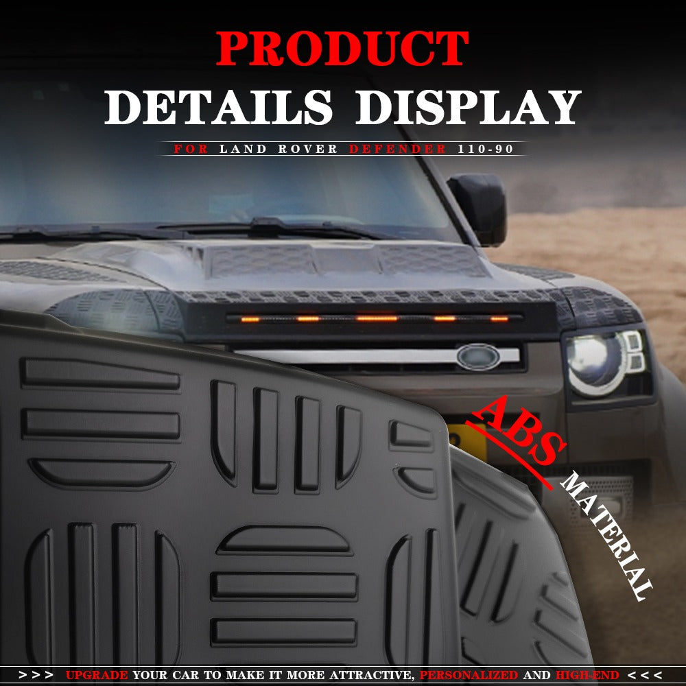 HOOD DEFLECTOR GUARD SHIELD with LED for LAND ROVER DEFENDER 90 110 L663 2020+
