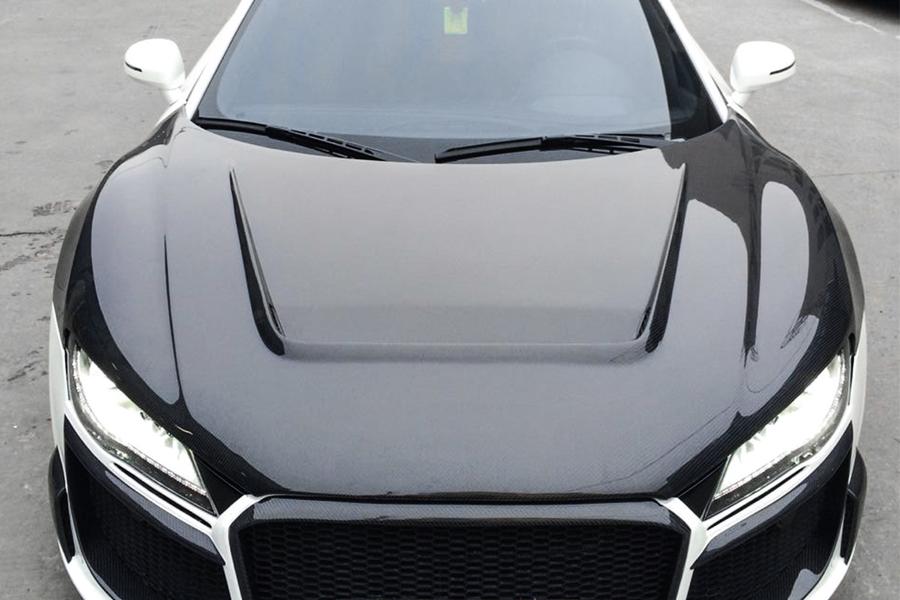2006-2015 Audi R8 Coupe/Spyder P Style Carbon Fiber Hood