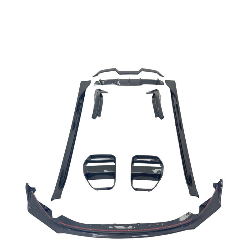 VORSTEINER CARBON BODY KIT FOR BMW M3 G80 M4 G82 2020+  Set include:   Front Lip Front Grille Side Skirts Rear Diffuser Spoiler Material: Real Carbon Fiber  NOTE: Professional installation is required