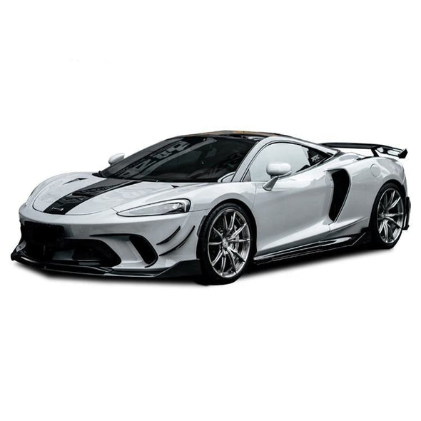 Dry Carbon Body Kit For McLaren GT 2013-2016  Set Include:  Front Lip Front Bumper OEM Part Fron Bumper Air Intake Cover Side Skirts Side Air Intake Cover Rear Diffuser Rear Diffuser Trims Rear Spoiler (2 types) Trunk/Hood Lid Panel Entrance Material: Dry Carbon  CONTACT US FOR PRICING  Note: Professional installation is required. 