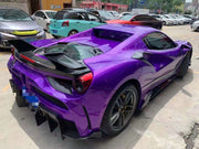 488GTB FRP+CF Material Mansory Style Front Rear Bumper Spoiler Side Skirts Engine Hood Bonnet Wide Body Kit For Ferrari 488 GTB