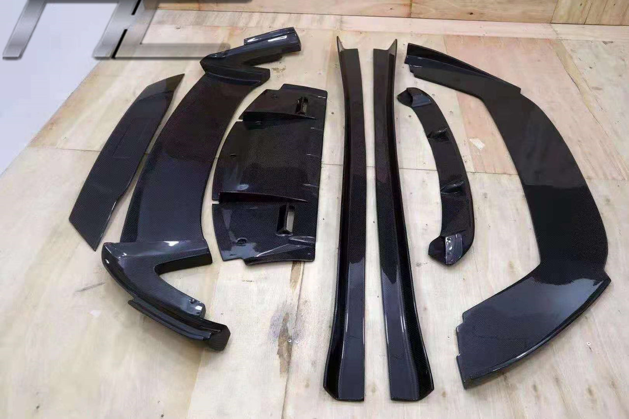 Full body kit HaMann style carbon fiber parts with front lip side skirts rear diffuser for Ferrari California 2008-2014