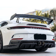 Dry Carbon GT3 Rear Diffuser For Porsche 911 (992) Carrera 4 S 4S  Set include:  Rear Diffuser Material: Dry Carbon  Will fit only with our GT3 Rear Bumper  Note: Professional installation is required