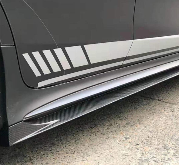 Forza Carbon Side Skirts For Mercedes Benz AMG GT43 GT50 GT53 GT63  Set include:  Side skirts Material: Carbon  Note: Professional installation is required