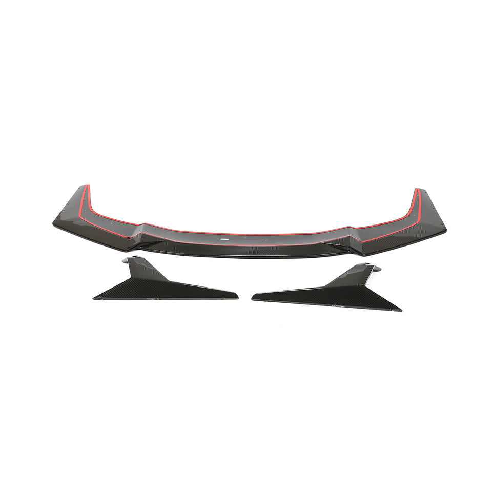 Dry Carbon Front Lip For Lamborghini Huracan LP610-4 Coupe 2 Door 2014-2016  Set include: Front Lip Material: Dry Carbon  NOTE: Professional installation is required during installation.