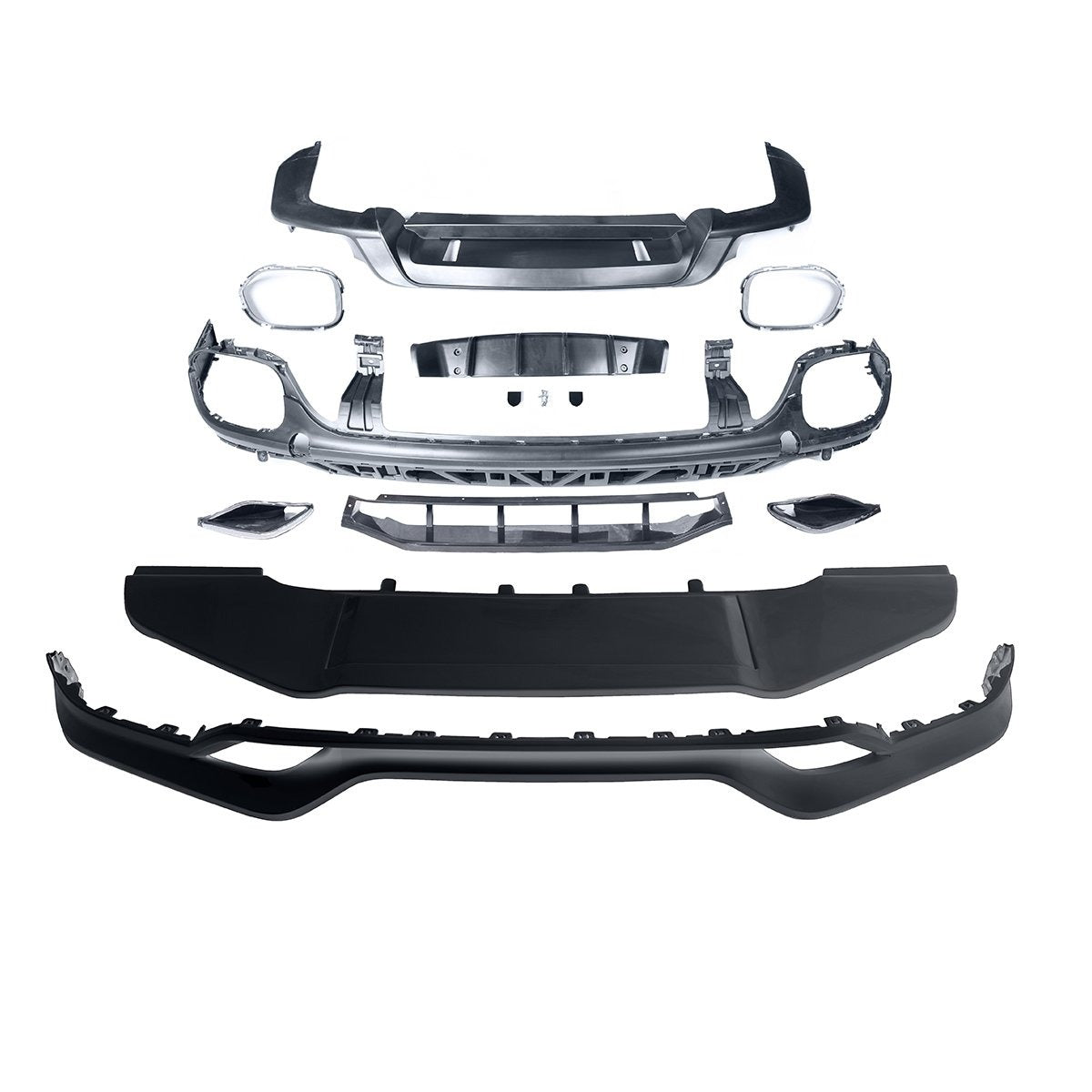 BODY KIT for PORSCHE CAYENNE 958.2 MK2 2015-2017

Set includes:

Front Lip
Rear Diffuser

Material: Plastic

NOTE: Professional installation is required.

CONTACT US FOR PRICING