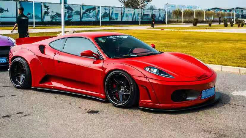 F430 car accessories FRP or carbon fiber front wheel archers rear wheel Eyebrow body kit For Ferrari F430 modificaion libertywalk LB style