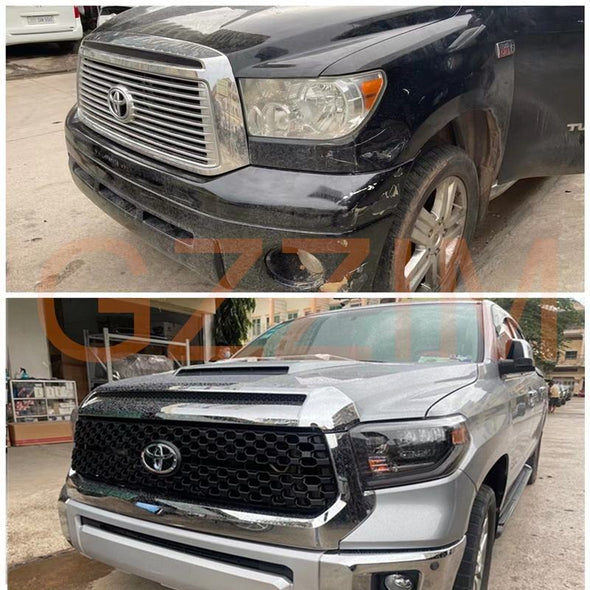 2020 FACELIFT BODY KIT FOR TOYOTA TUNDRA MODEL 2008 - 2013  Set include:    Front bumper assembly Front Grille Front hood Headlights  Side fenders Wheels arches Material: PP+ABS