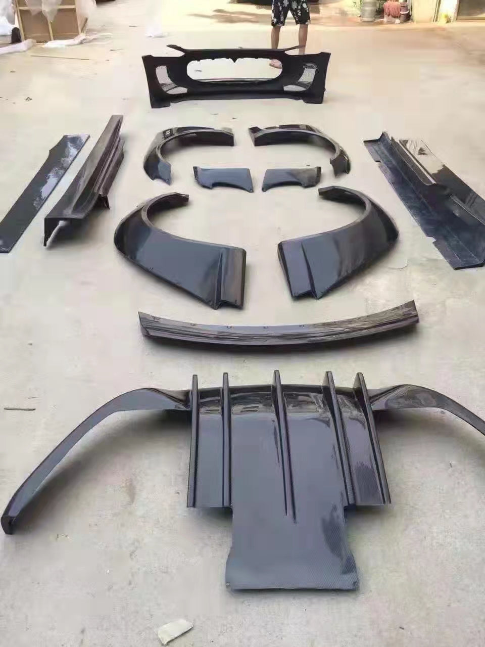LB libertywalk Style Fiberglass Wide Fenders Body Kit Side Skirts Front Bumper Rear Diffuser For Maserati GT Gran Turismo