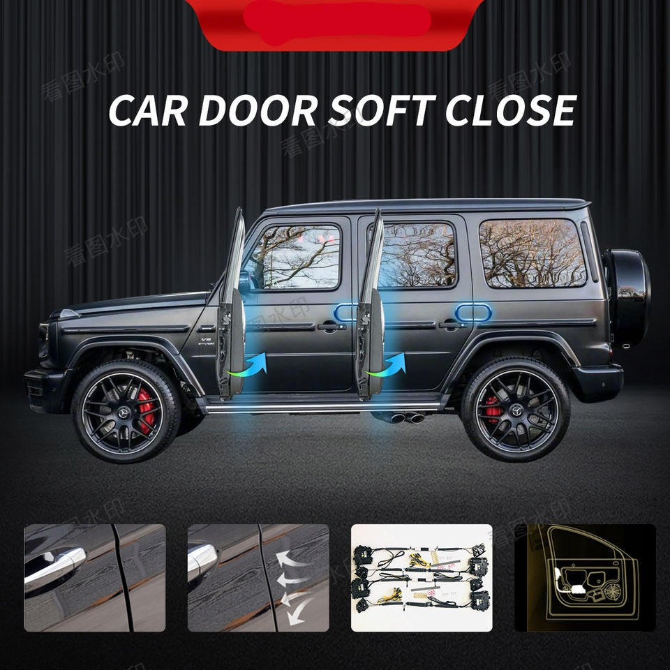Set Of Door Lock Soft Closer Kit For MERCEDES BENZ G Class  Set include:  2 pcs for front doors 2 pcs for rear doors Note: Very professional installation and electrician is required. Drilling inside doors is required  Important: Before purchase please specify your car model first   We can l send an installation manual by request