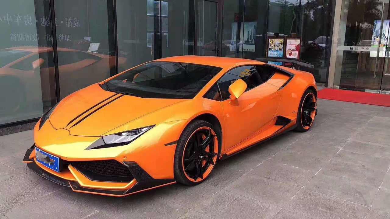 Huracan LP610 LP580 DMC Style Carbon Fiber Car Bumper Lip Side Skirts Rear Diffuser Spoiler Body kit For Lamborghini Huracan