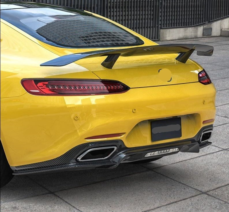 Forza Dry Carbon Rear Spoiler For Mercedes Benz GT GTS  Set include:  Rear Spoiler Material: Dry Carbon  Note: Professional installation is required