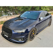 DRY CARBON BODY KIT FOR AUDI S4 B10  Set include:   Front Lip Side Skirt Diffuser Hood Ducktail Spoiler GT Spoiler Bumper Splitter Fog Light Cover MATERIAL: Dry Carbon