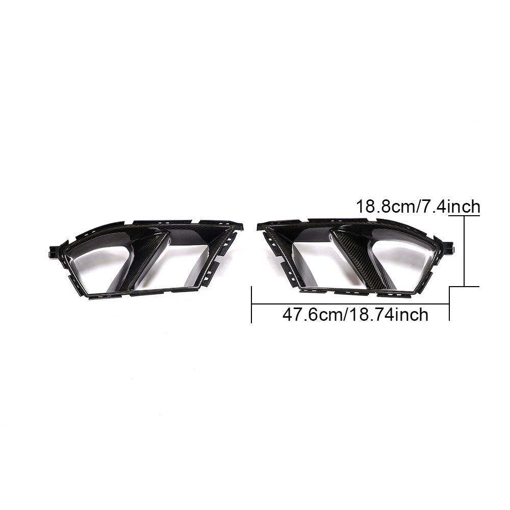 DRY CARBON FIBER FRONT BUMPER AIR VENTS for BMW M3 G80 M4 G82 2021+