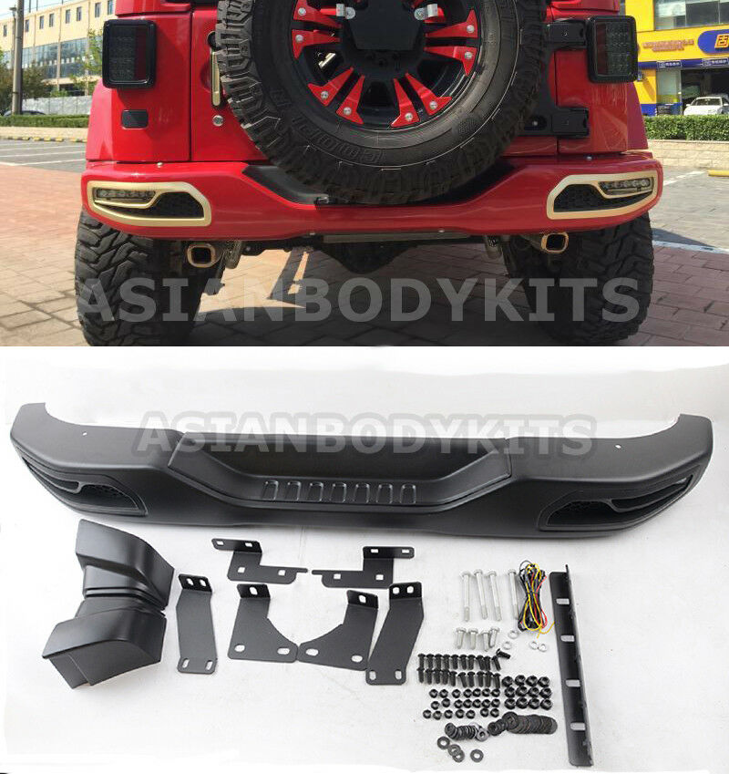 REAR BUMPER WITH LED 10TH ANNIVERSARY STYLE for JEEP WRANGLER JK RUBICON 2007 - 2017
