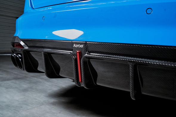 KARBEL CARBON DRY CARBON FIBER REAR DIFFUSER VER.1 WITH BRAKE LIGHT FOR AUDI S4 2020-ON B9.5