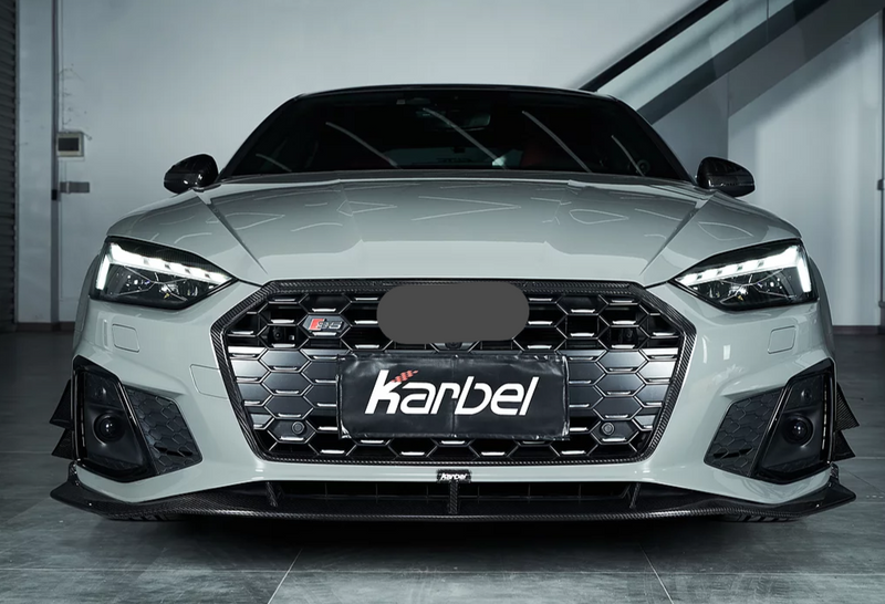 KARBEL CARBON DRY CARBON FRONT LIP for AUDI S5 A5 S LINE 2020 - 2024 F5.5 B9.5