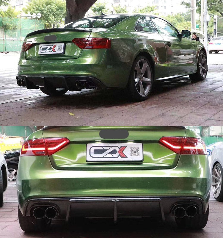 KARBEL CARBON DRY CARBON FIBER REAR DIFFUSER VER.1 FOR AUDI A5 S LINE & S5 2012-2016 B8.5