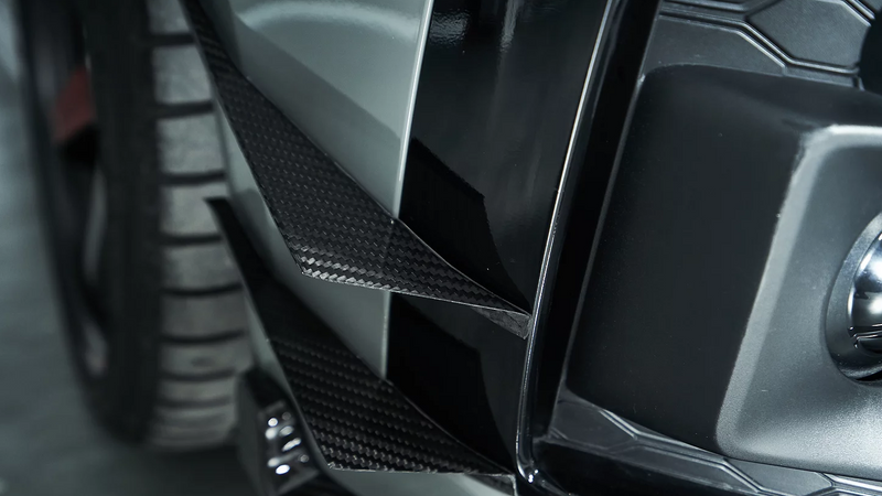 KARBEL CARBON DRY CARBON FRONT BUMPER CANARDS for AUDI S5 A5 S LINE 2020 - 2024 F5.5 B9.5