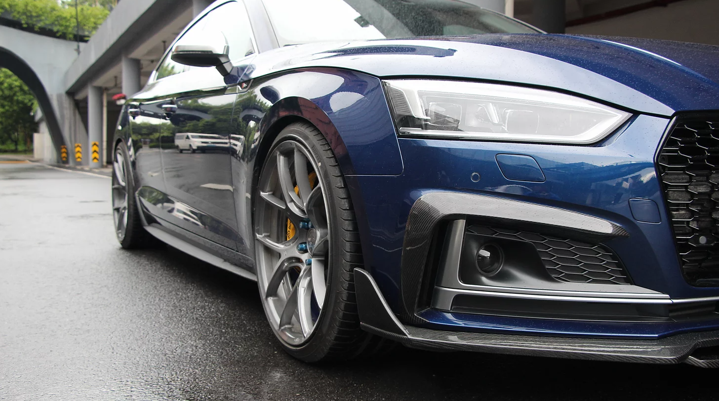 KARBEL CARBON DRY CARBON FIBER FRONT BUMPER UPPER VALENCES FOR AUDI S5 & A5 S LINE 2017-2019 B9
