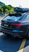 KARBEL CARBON VER.1 CARBON FIBER FULL BODY KIT FOR AUDI A6 ALLROAD C8 2020-ON  Set includes:  Front Lip Front Air Vents Rear Diffuser Roof Spoiler Side Fenders Side Skirts