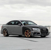KARBEL CARBON DRY CARBON FIBER SIDE SKIRTS FOR AUDI S4 & A4 S LINE 2017-ON B9 B9.5