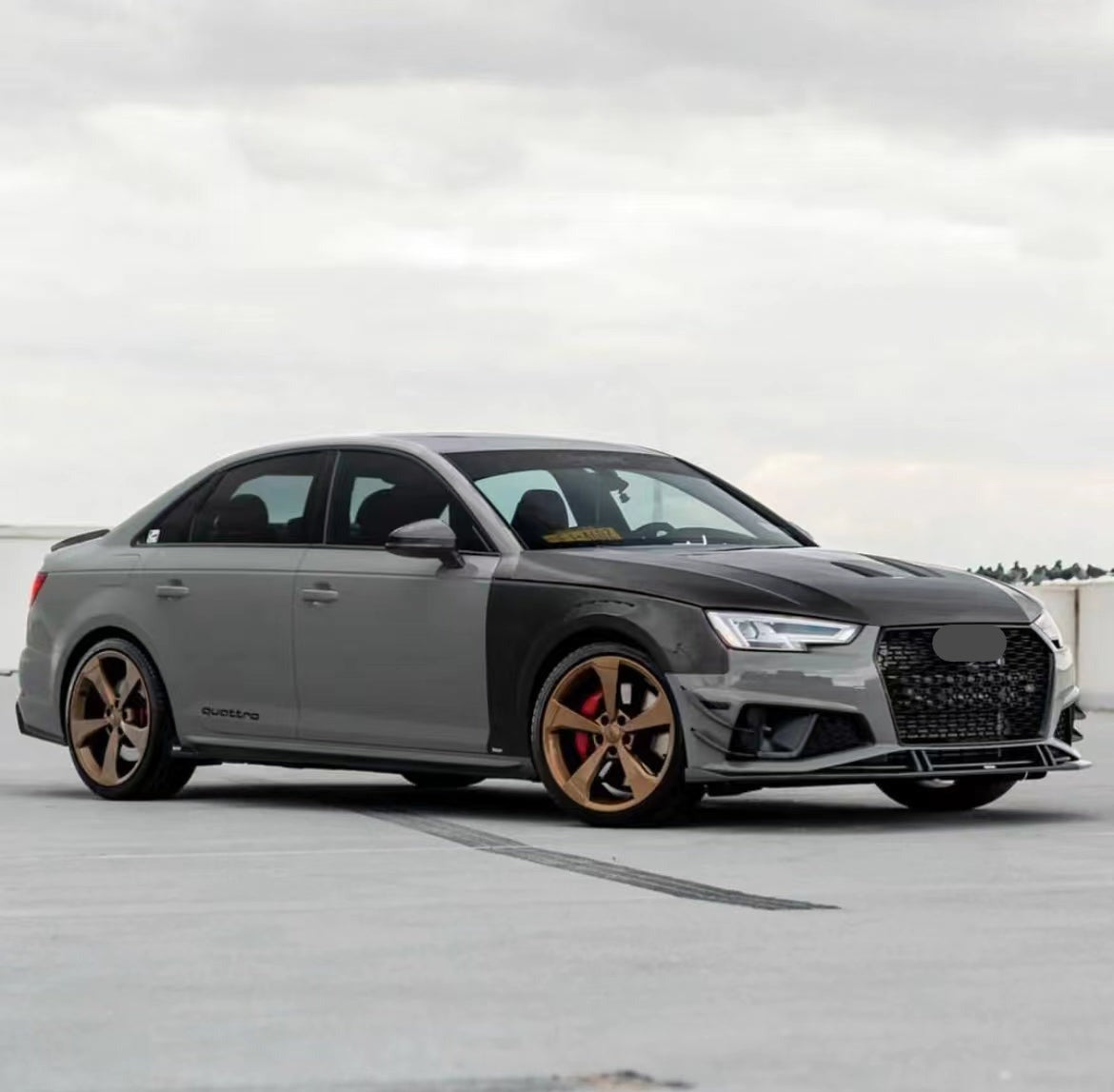 KARBEL CARBON DRY CARBON FIBER SIDE SKIRTS FOR AUDI S4 & A4 S LINE 2017-ON B9 B9.5