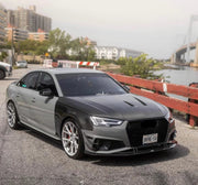 KARBEL CARBON DRY CARBON FIBER DOUBLE-SIDED HOOD BONNET VER.1 FOR AUDI RS4 & S4 & A4 S LINE & A4 & AVENT & ALL ROAD 2017-2021 B9 B9.5