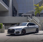 KARBEL CARBON DRY CARBON FIBER SIDE SKIRTS FOR AUDI S4 & A4 S LINE 2017-ON B9 B9.5