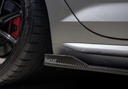 KARBEL CARBON DRY CARBON FIBER SIDE SKIRTS FOR AUDI S4 & A4 S LINE 2017-ON B9 B9.5