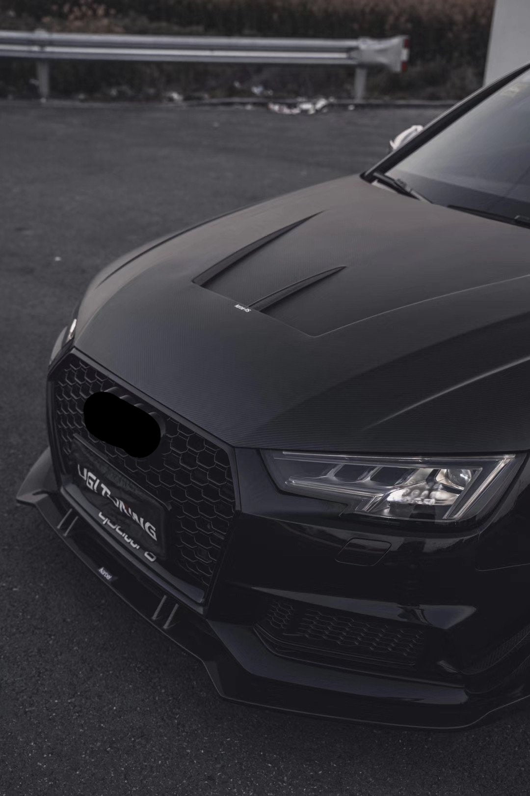KARBEL CARBON DRY CARBON FIBER DOUBLE-SIDED HOOD BONNET VER.1 FOR AUDI RS4 & S4 & A4 S LINE & A4 & AVENT & ALL ROAD 2017-2021 B9 B9.5