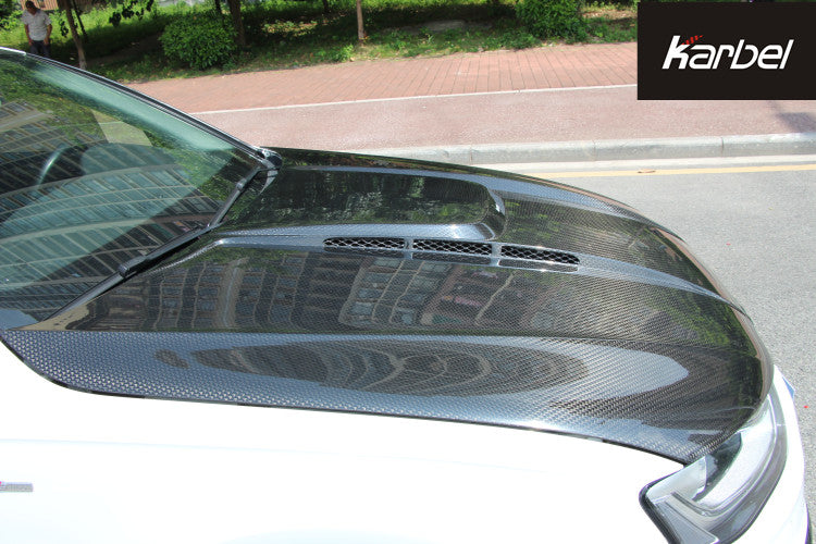 KARBEL CARBON DRY CARBON FIBER DOUBLE-SIDED HOOD BONNET FOR AUDI S4 & A4 S LINE & A4 2013-2016 B8.5