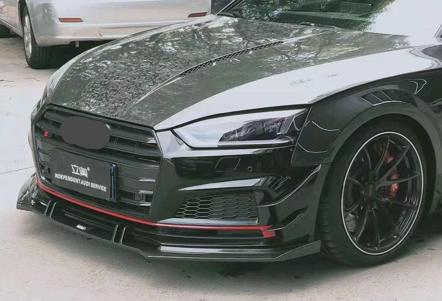 KARBEL CARBON DRY CARBON FIBER FRONT BUMPER CANARDS FOR AUDI S5 & A5 S LINE 2017-2019 B9