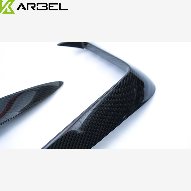 KARBEL CARBON DRY CARBON FIBER FRONT BUMPER UPPER VALENCES FOR AUDI S4 & A4 S LINE 2017-2018 B9