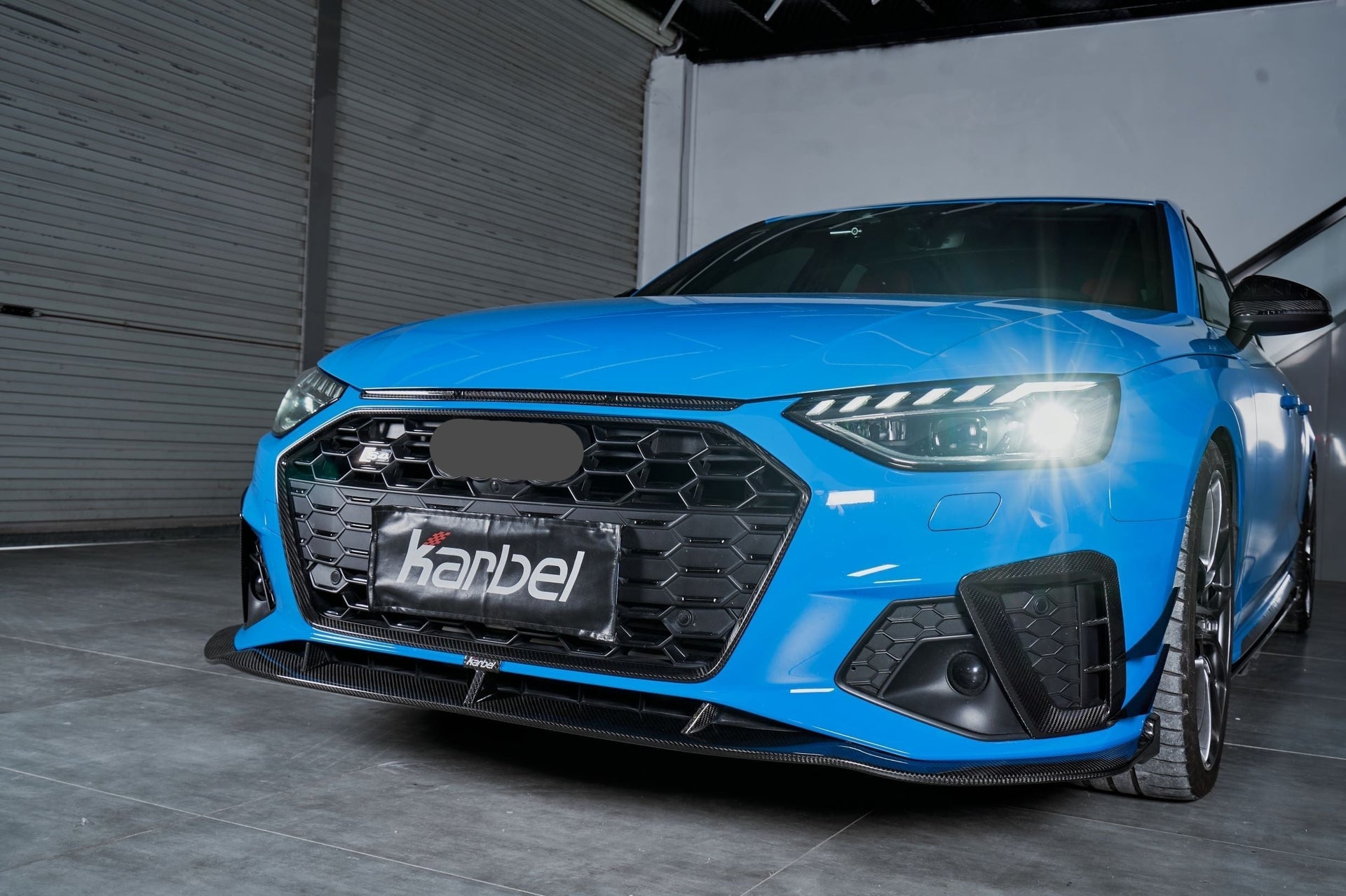 KARBEL CARBON DRY CARBON FIBER FRONT BUMPER UPPER VALENCES FOR AUDI S4 & A4 S LINE 2020-ON B9.5