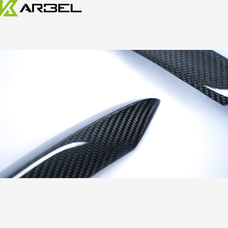 KARBEL CARBON DRY CARBON FIBER FRONT BUMPER UPPER VALENCES FOR AUDI S5 & A5 S LINE 2017-2019 B9