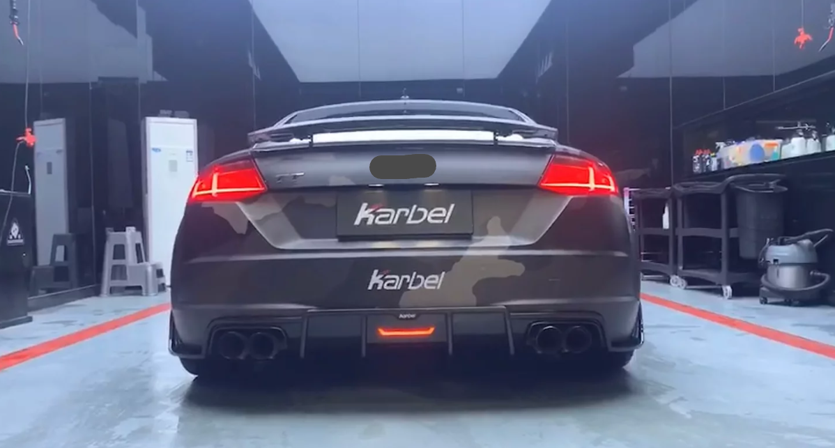 KARBEL CARBON DRY CARBON FIBER REAR DIFFUSER 3 PCS FOR AUDI TTS & TT S-LINE 2015-2019