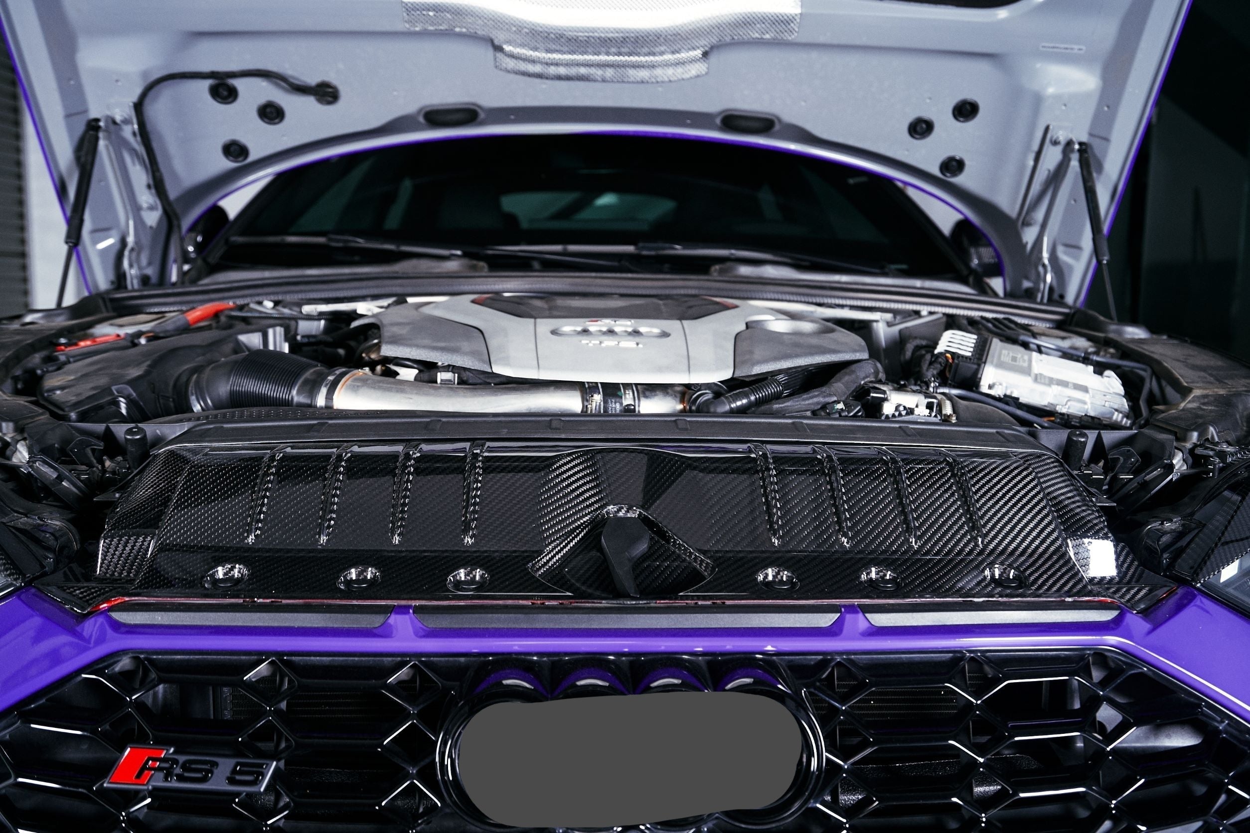 KARBEL CARBON DRY CARBON FIBER RADIATOR COOLING PLATE FOR AUDI RS5 B9 ...