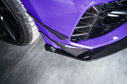 KARBEL CARBON DRY CARBON FIBER FRONT BUMPER CANARDS FOR AUDI RS5 B9.5 2020-ON