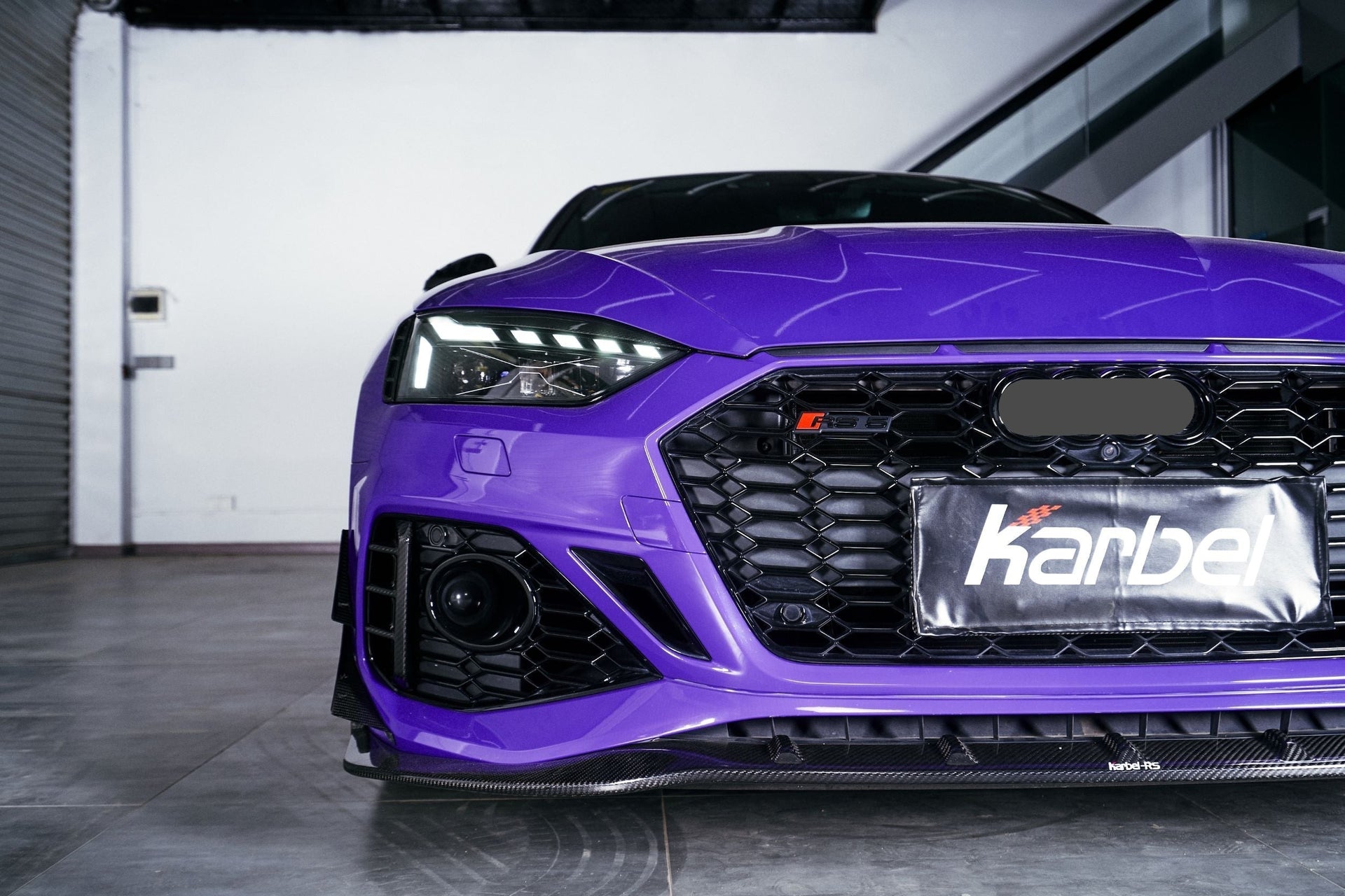 KARBEL CARBON DRY CARBON FIBER FRONT LIP FOR AUDI RS5 B9.5 2020-ON