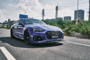 KARBEL CARBON DRY CARBON FIBER FRONT BUMPER CANARDS FOR AUDI RS5 B9.5 2020-ON