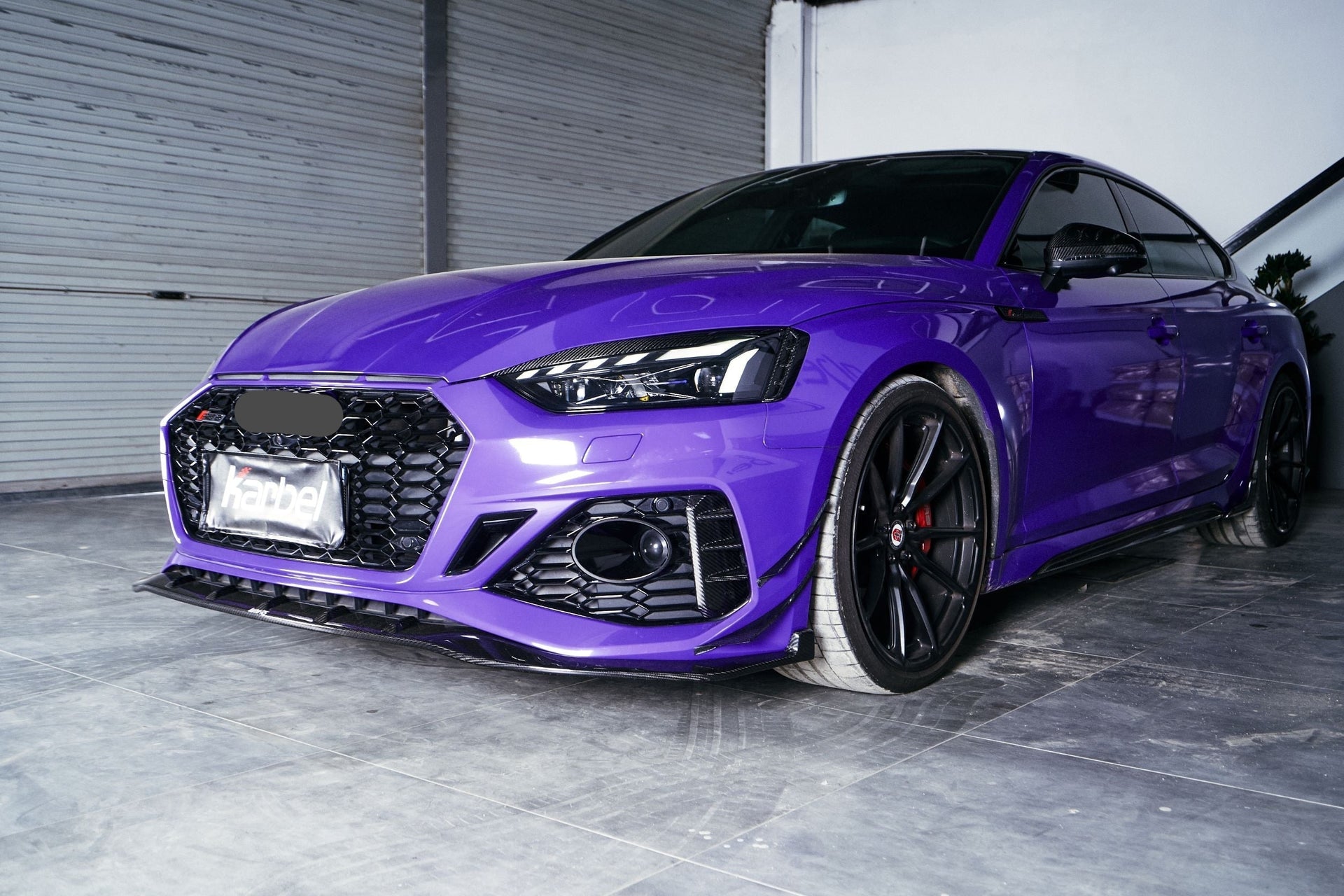 KARBEL CARBON DRY CARBON FIBER FOG LIGHT TRIM OVERLAY FOR AUDI RS5 B9.5 2020-ON