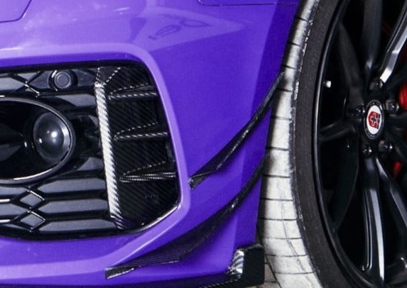 KARBEL CARBON DRY CARBON FIBER FRONT BUMPER CANARDS FOR AUDI RS5 B9.5 2020-ON