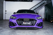 KARBEL CARBON DRY CARBON FIBER FRONT BUMPER CANARDS FOR AUDI RS5 B9.5 2020-ON