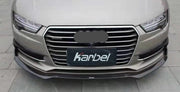 KARBEL CARBON DRY CARBON FIBER FRONT LIP SPLITTER FOR AUDI S7 & A7 S LINE 2016-2018 C7.5